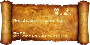 Mutshausz Leonetta névjegykártya